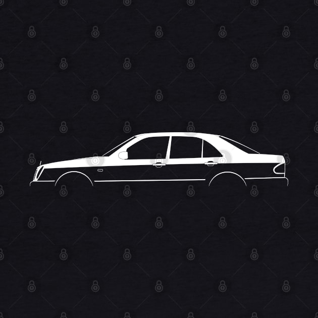 Mercedes-Benz E-Class (W210) Silhouette by Car-Silhouettes